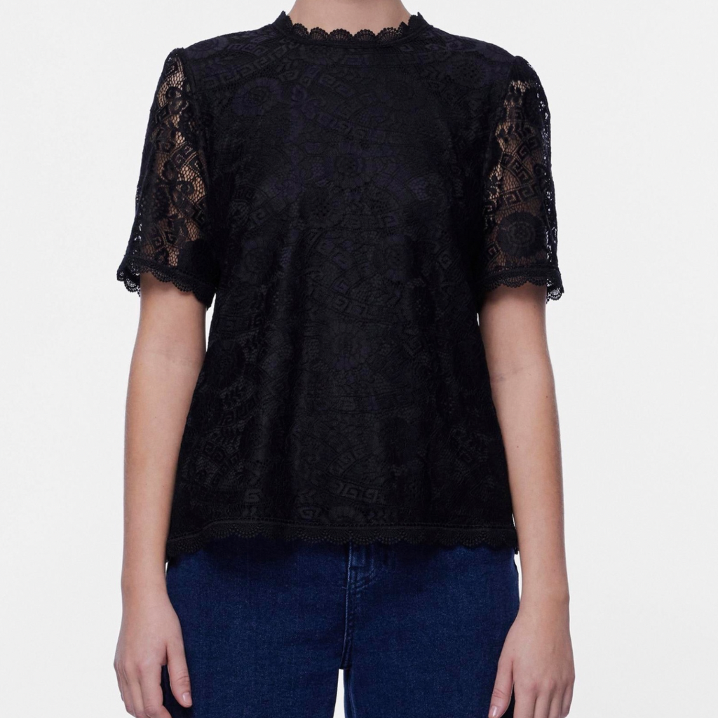 PIECES - BLONDE TEE - OLLINE  - 17148711 - SORT