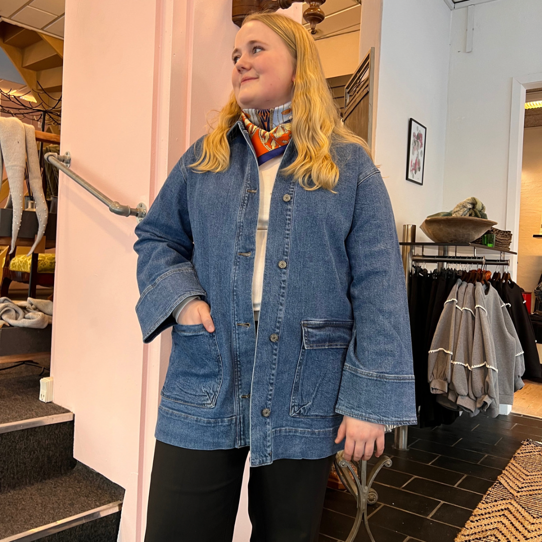 SOFT REBELS - JAKKE - KIKI SR224-604 - TRUE BLUE DENIM