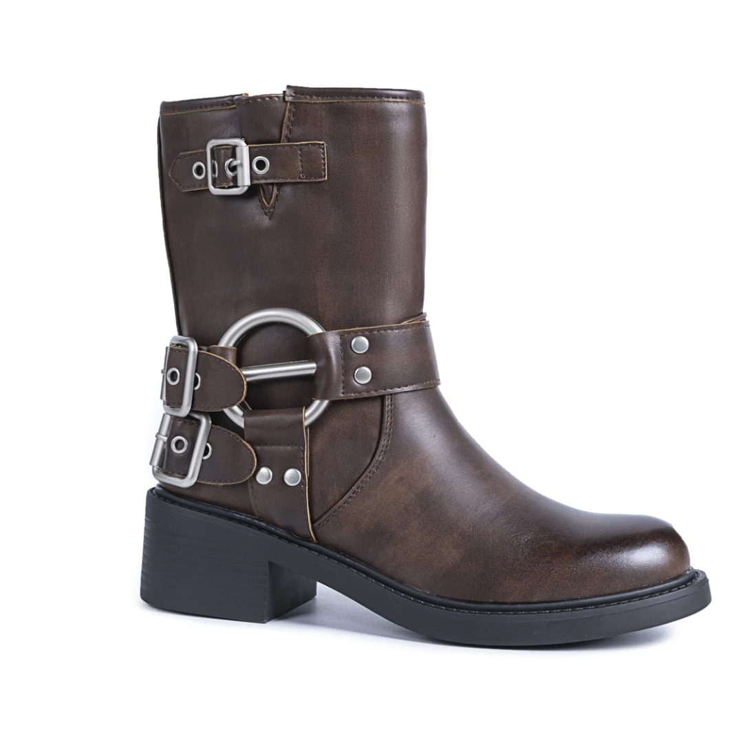 TRENDHOUSE - BIKERSTØVLER  - 68242 BROWN