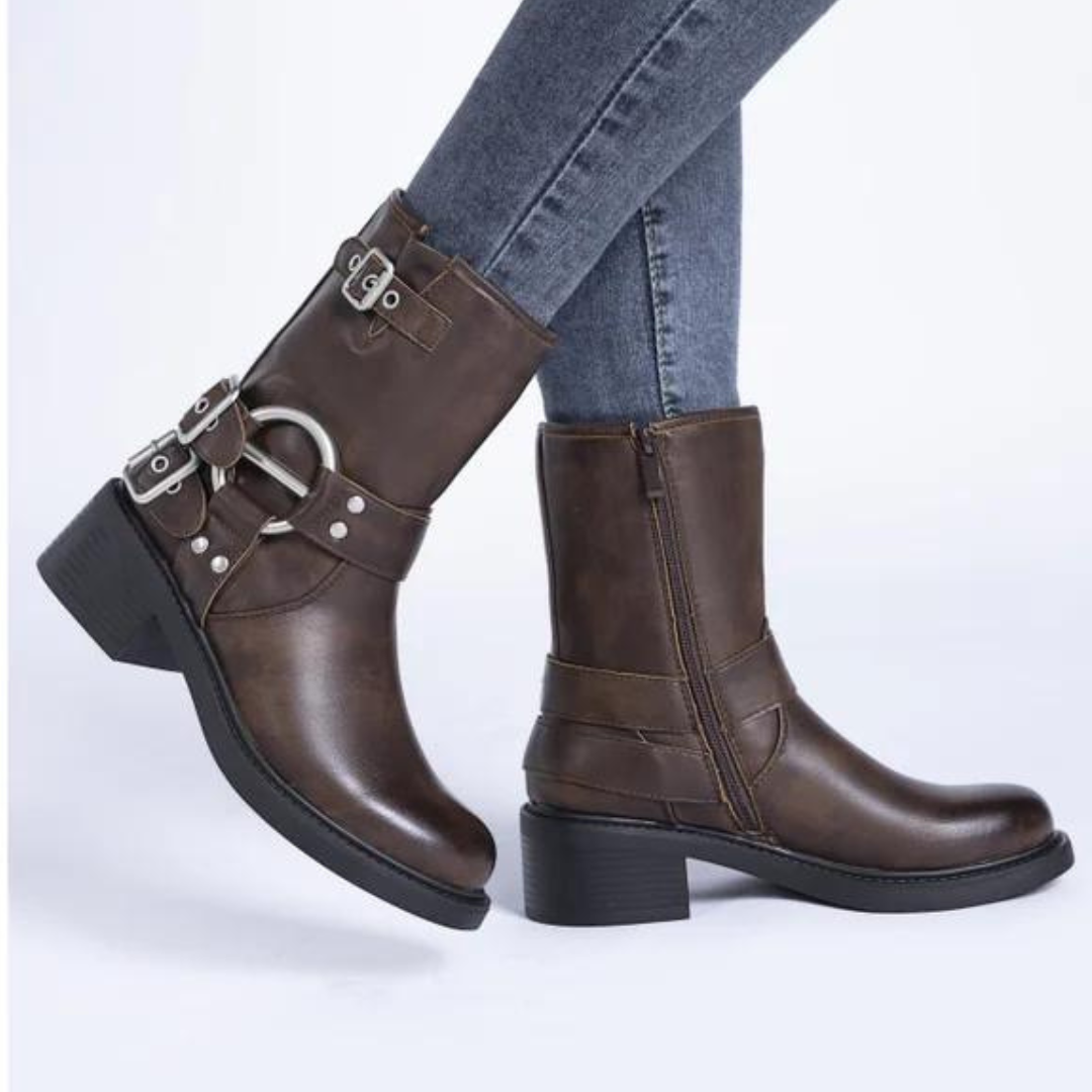 TRENDHOUSE - BIKERSTØVLER  - 68242 BROWN