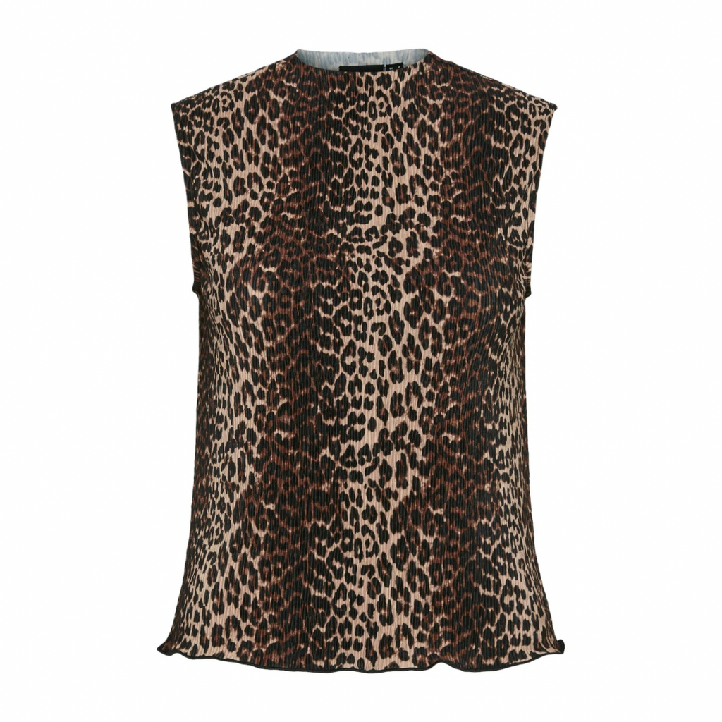 PIECES  - TOP - FLORA 17155406 - BLACK LEO