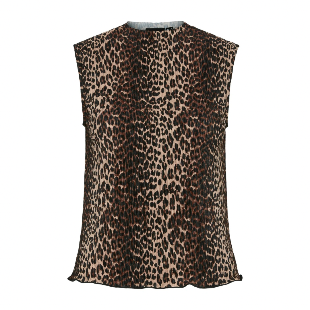 PIECES  - TOP - FLORA 17155406 - BLACK LEO