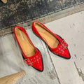 PAVEMENT - BALLERINA - SASO LOW 23185 - RØD PATENT