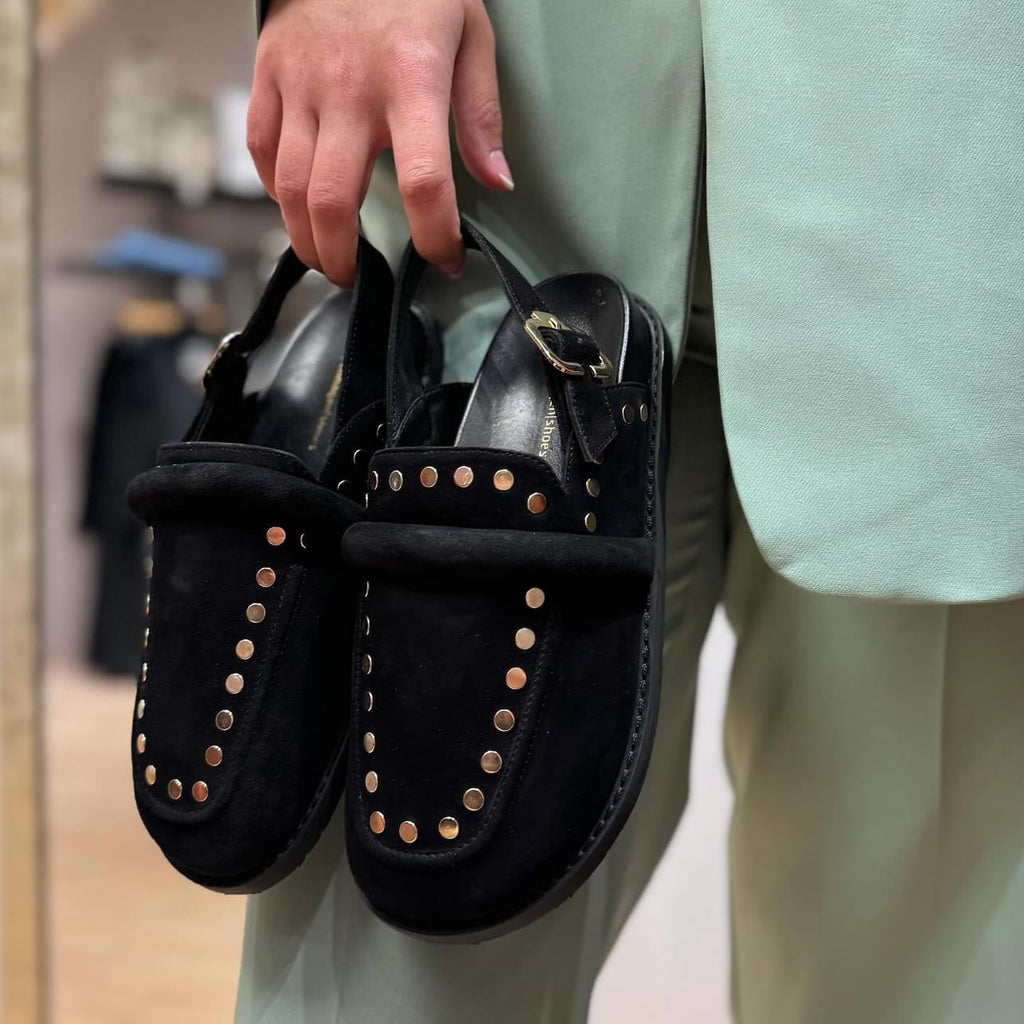 COPENHAGEN SHOES - MULES - MILLA CS7322 - BLACK SUEDE