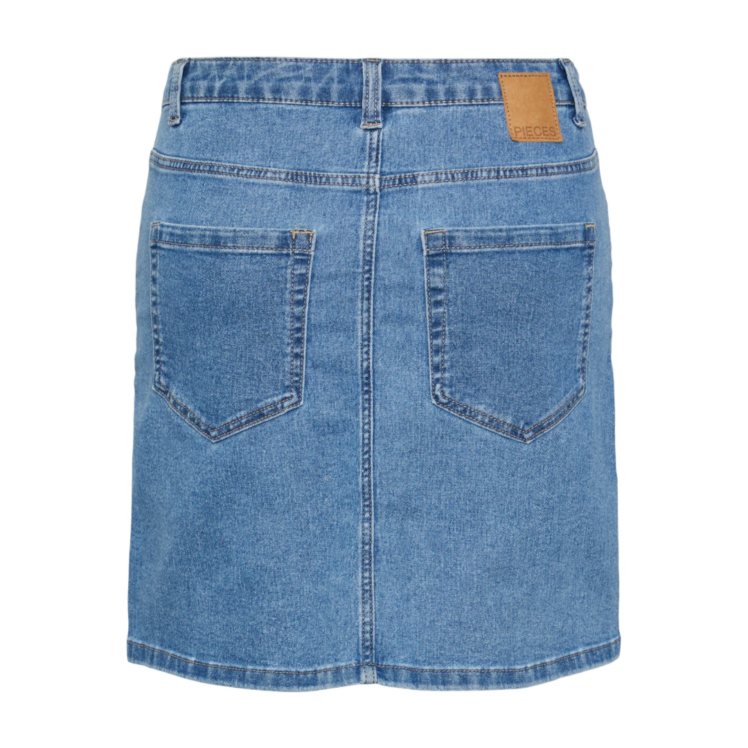 PIECES - DENIM NEDERDEL - PEGGY 17146490 - LIGHT BLUE DENIM
