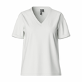 PIECES - T-SHIRT - RIA V-NECK SOLID 17120455 - BRIGHT WHITE