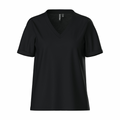 PIECES - T-SHIRT - RIA V-NECK SOLID 17120455 - SORT