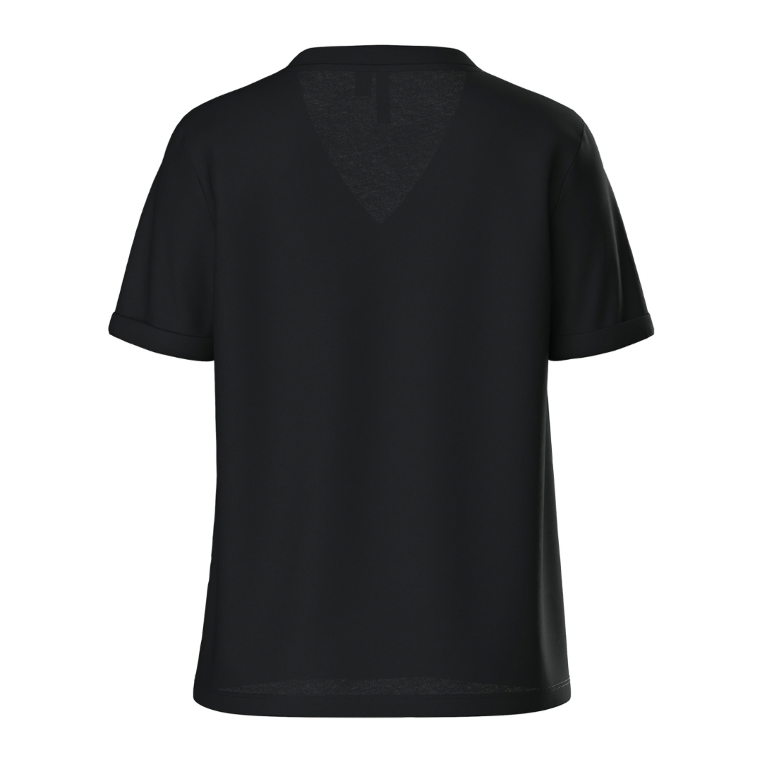 PIECES - T-SHIRT - RIA V-NECK SOLID 17120455 - SORT