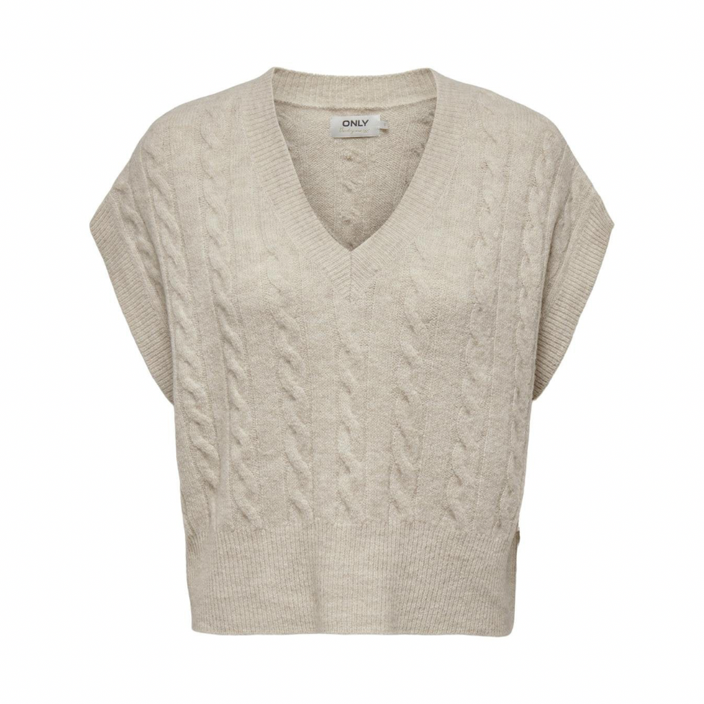 ONLY - VEST - MELODY 15249328 - OATMEAL