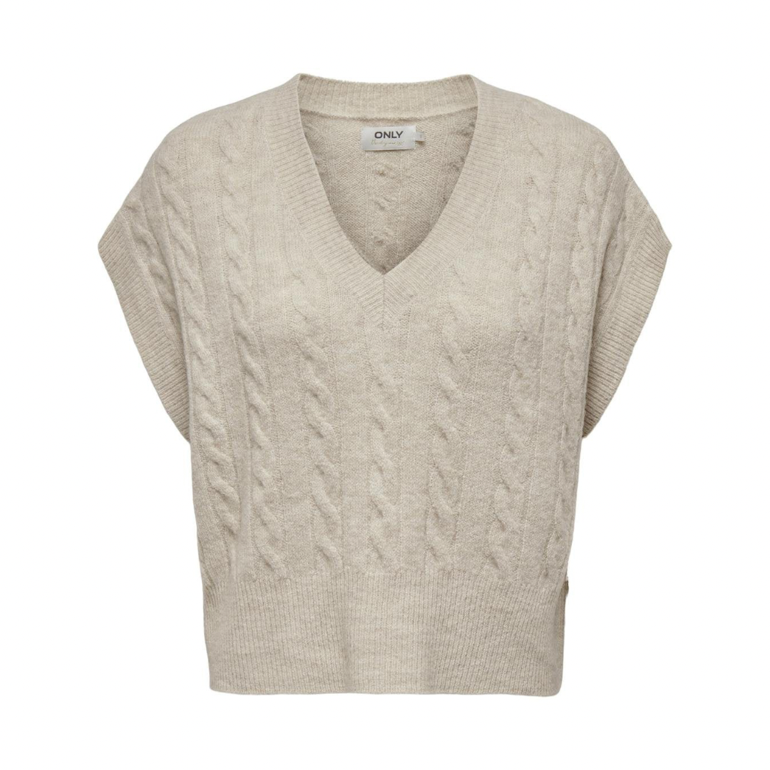 ONLY - VEST - MELODY 15249328 - OATMEAL
