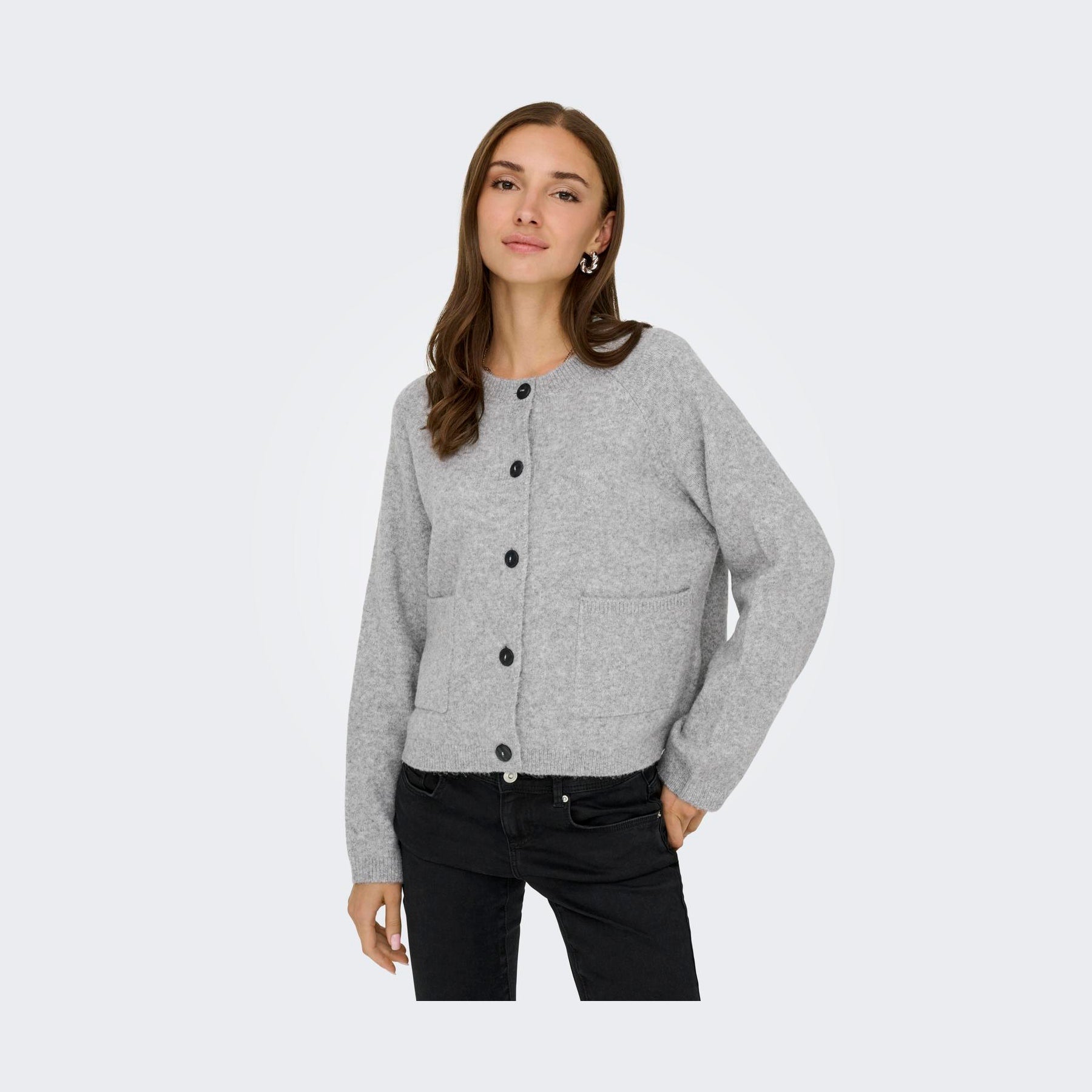 ONLY - CARDIGAN - PIEMONTE 15344118 - LIGHT GREY MELANGE