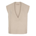 MARTA DU CHATEAU - VEST - LILA KN8038 - BEIGE
