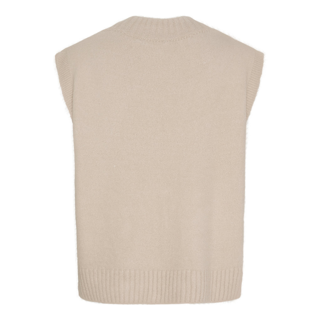 MARTA DU CHATEAU - VEST - LILA KN8038 - BEIGE