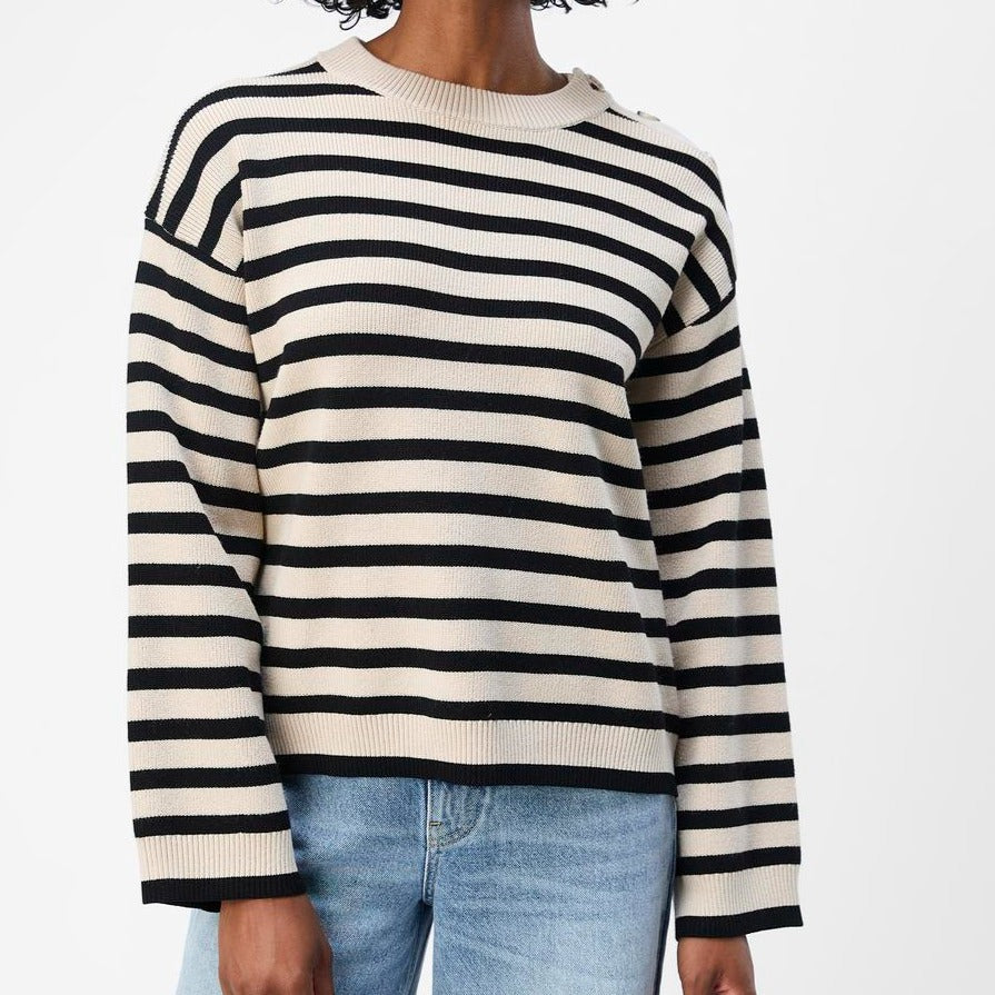 OBJECT - STRIK - ELLY 23044624 - SANDSHELL STRIPES/BLACK