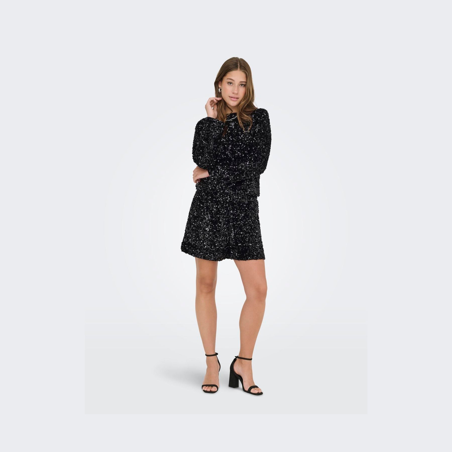 ONLY - SHORTS - CONFIDENCE 15360164 - BLACK SEQUINS