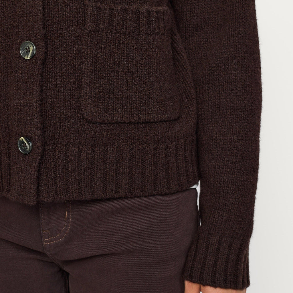 SOFT REBELS - CARDIGAN - TIMO 525-204 - COFFEE BEAN MELANGE