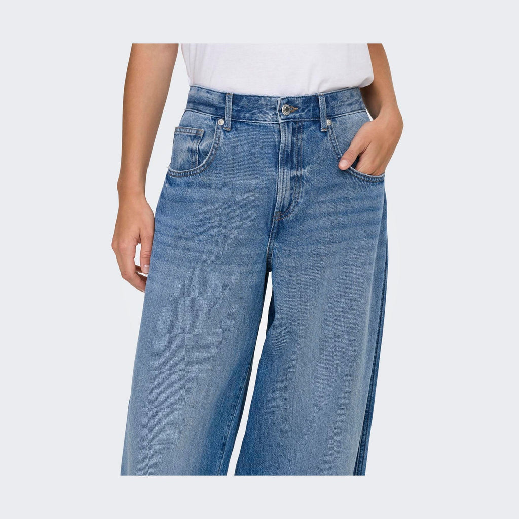 ONLY - JEANS - TAYLOR HW BARREL 15367620 - MEDIUM BLUE DENIM