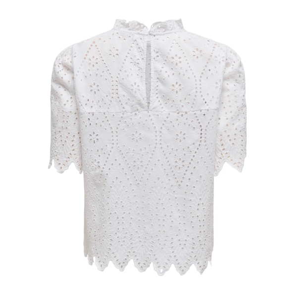 ONLY - BLUSE - NYLA TULUM 15343163 - BRIGHT WHITE EMB.