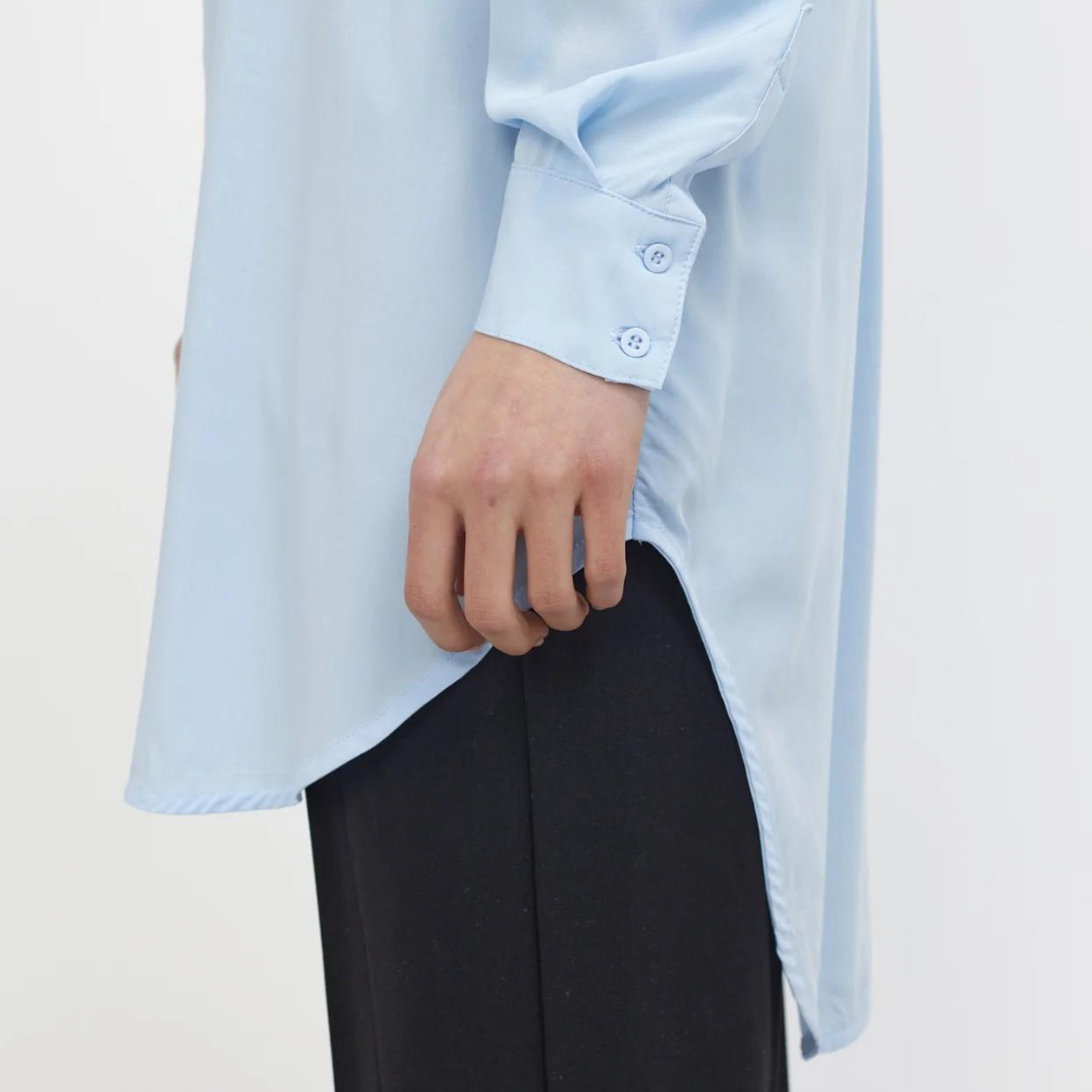 SOFT REBELS - SKJORTE - FREEDOM LANG SR420-758 - CASHMERE BLUE