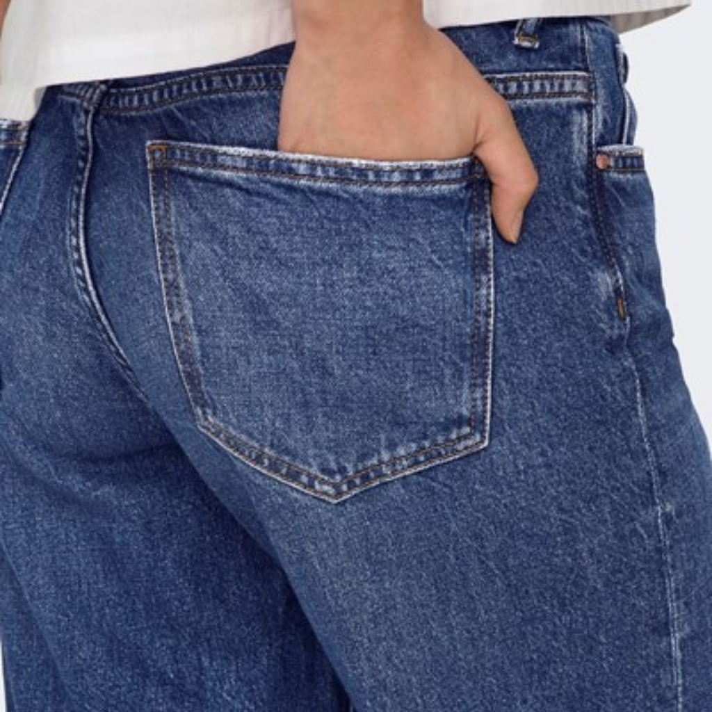 ONLY - JEANS - CHRIS LOW WAIST - 15294992 - DARK/MEDIUM BLUE DENIM