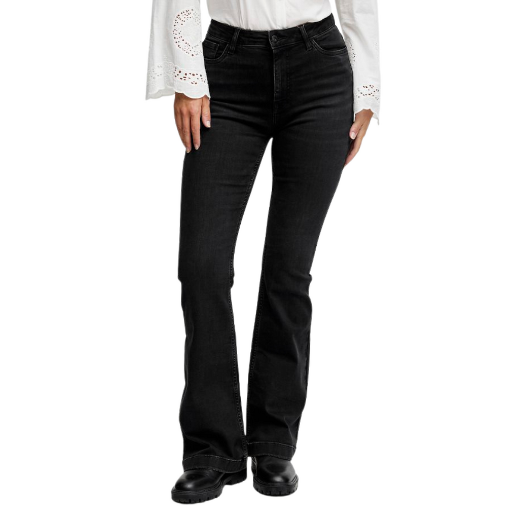 PULZ - JEANS - BECCA BOOTCUT 50207285 - SORT DENIM