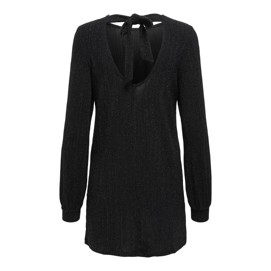 ONLY - KJOLE - CAROL GLITTER BOW 15309903 - BLACK ZIGGA