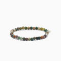 SOÏ - KRYSTAL ARMBÅND - INDIAN AGATE 4 MM.