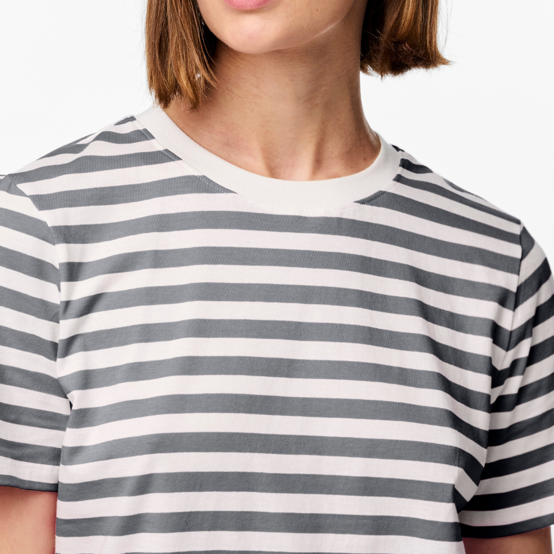 PIECES - T-SHIRT - RIA 17146339 - ULTIMATE GREY/BRIGHT WHITE