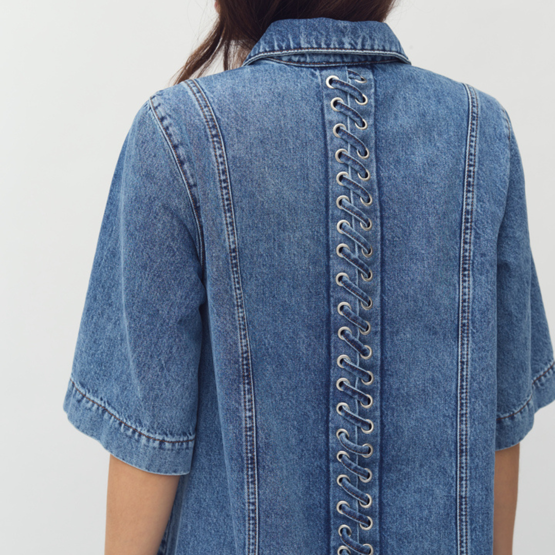 GLOBAL FUNK - DENIMKJOLE - BALAMI 61680152 - MID VINTAGE BLUE