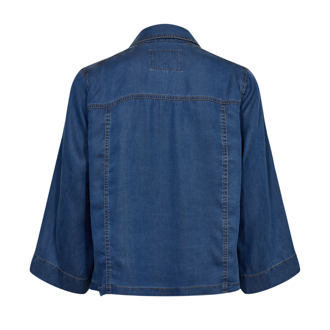 NÜMPH - SKJORTE - MIAMI 705297 - MEDIUM BLUE DENIM