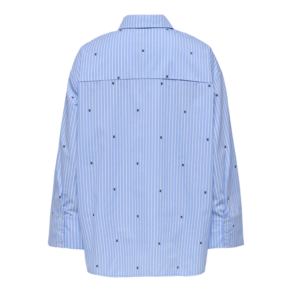 ONLY - SKJORTE - NAIMA LOOSE LETTER 15345186 - ANGEL FALLS BRIGHT WHITE/BLACK