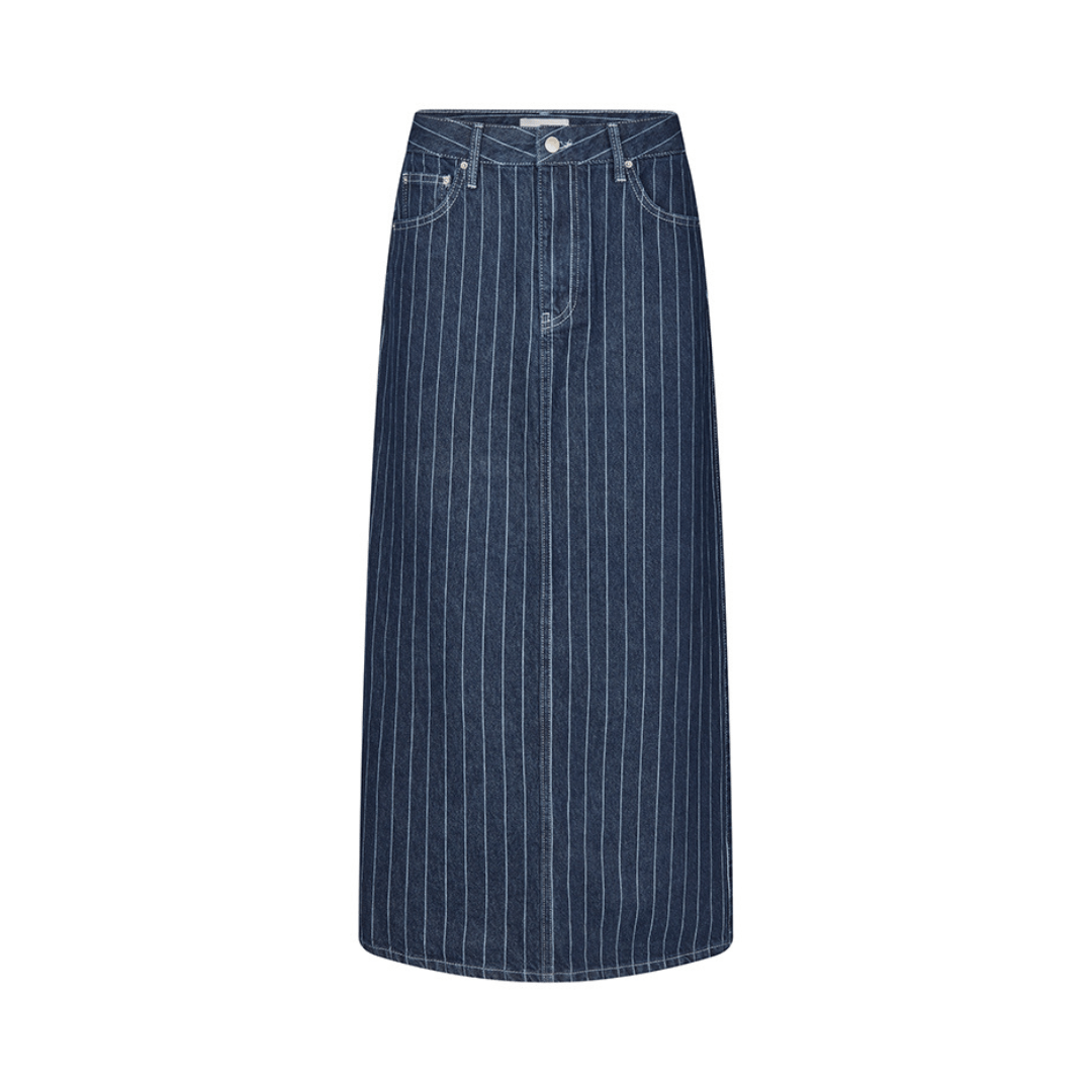 GLOBAL FUNK - DENIM NEDERDEL - JOANCE 60029207 - NAVY PINSTRIPE