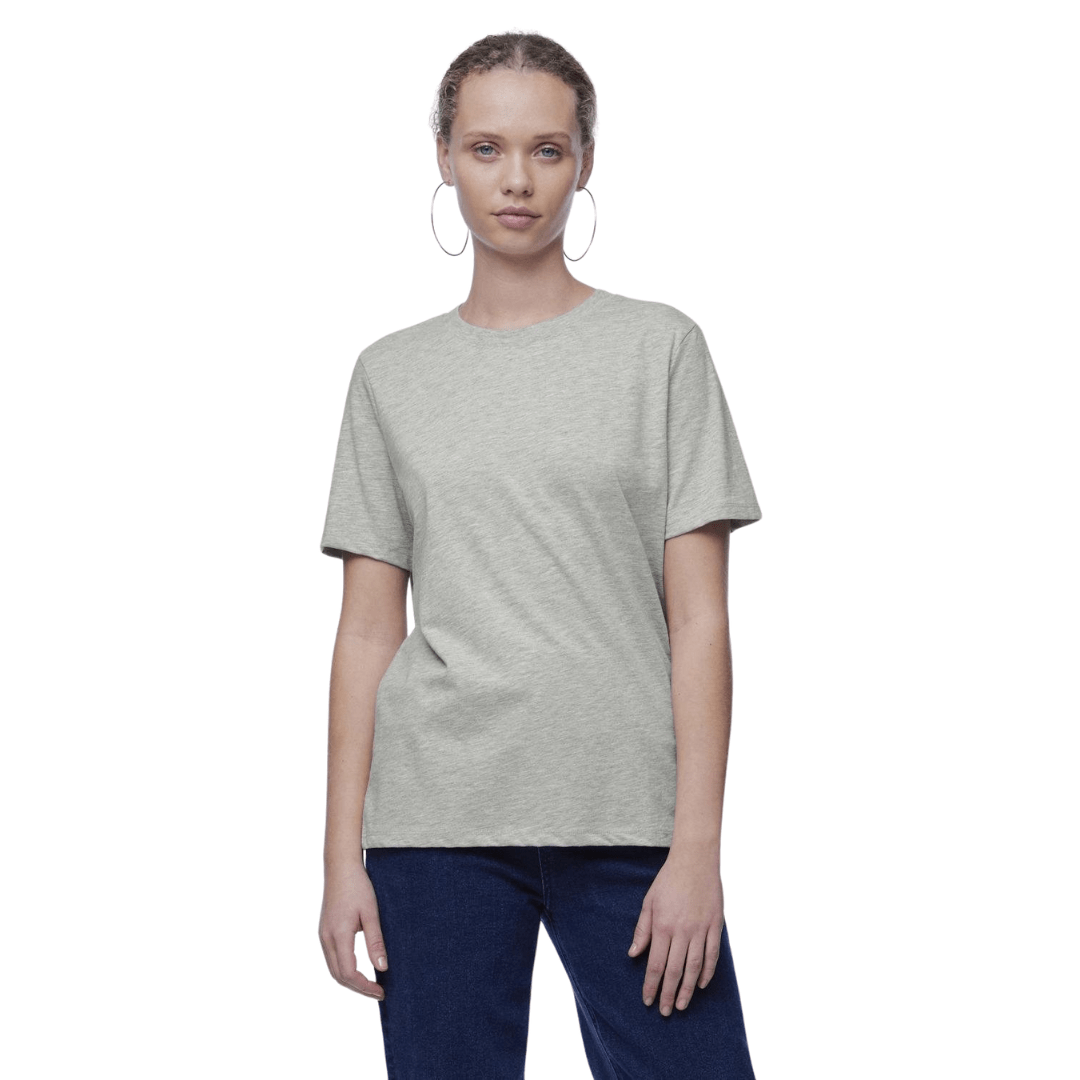 PIECES - T-SHIRT - RIA SOLID 17140802 - LIGHT GREY MELANGE