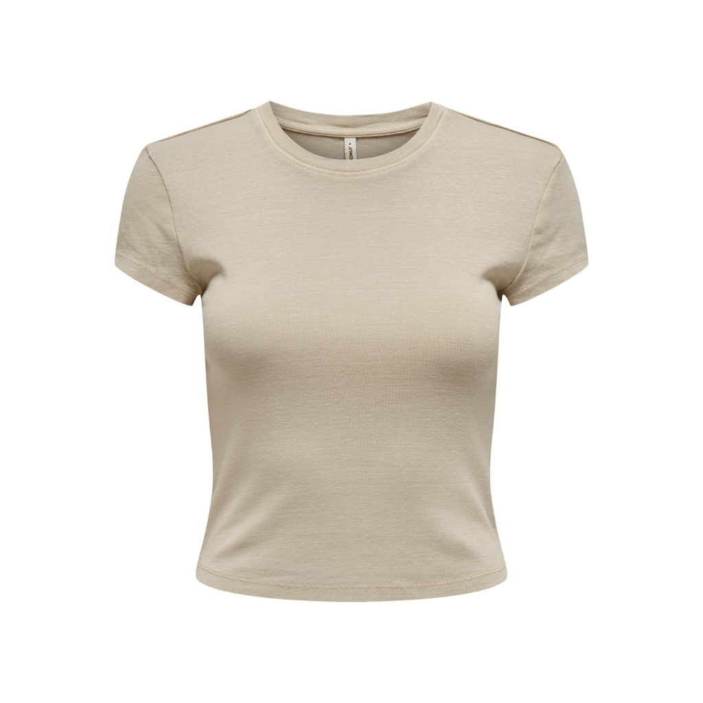 ONLY - T-SHIRT - ELINA 15320229 - HUMUS MELANGE