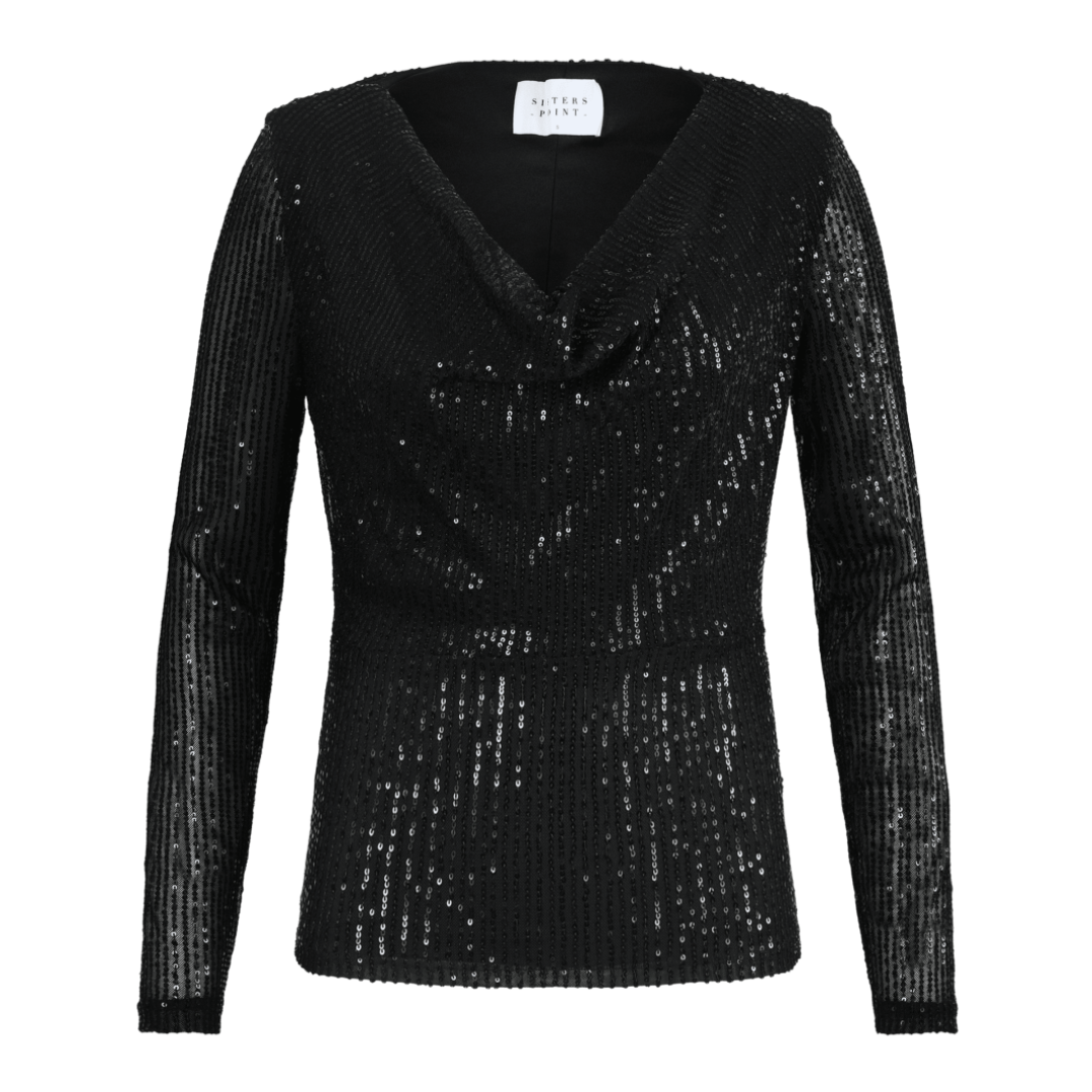 SISTERS POINT - BLUSE - VIOBA 15815 - SORT