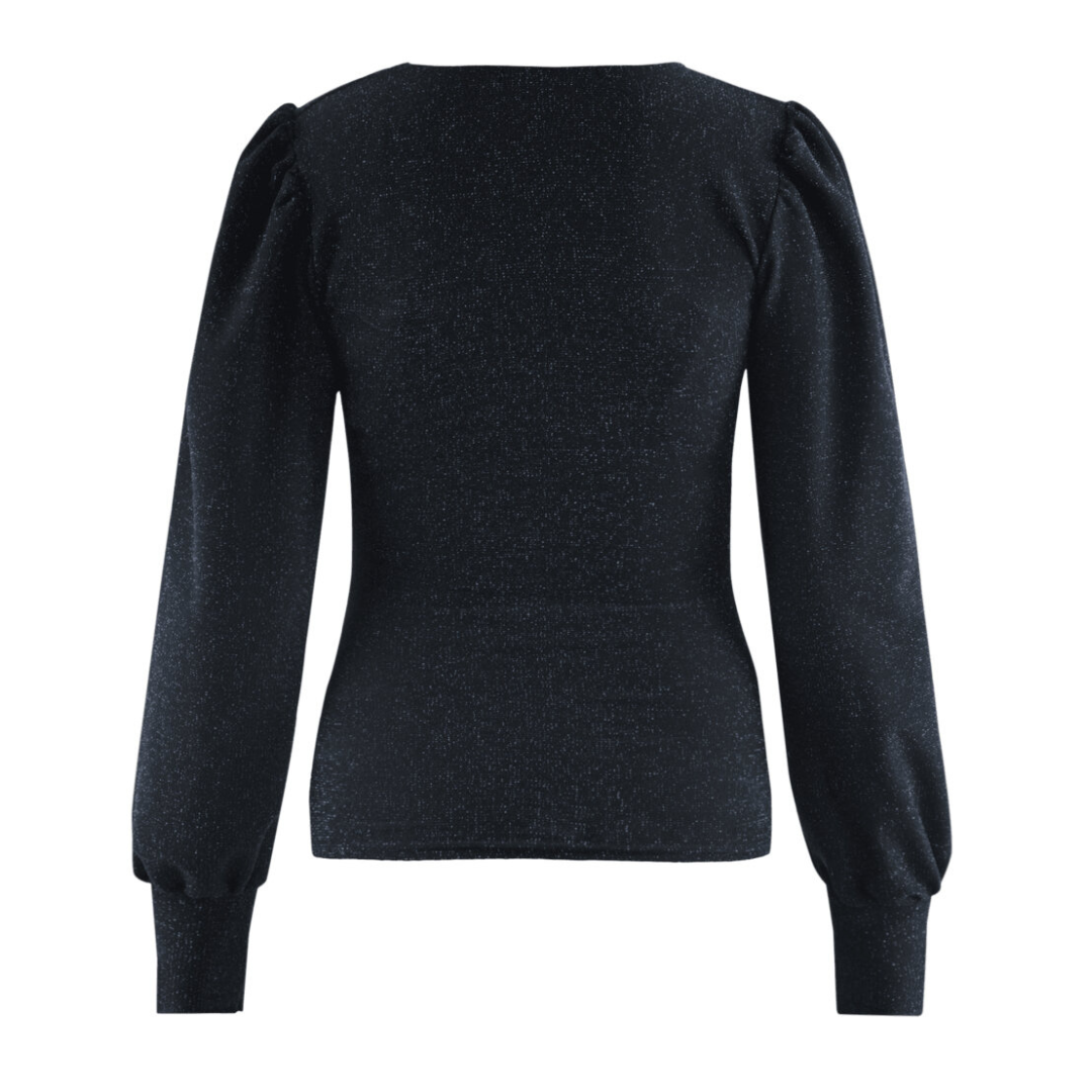 SISTERS POINT - BLUSE - NINE 15984 - SORT/SORT