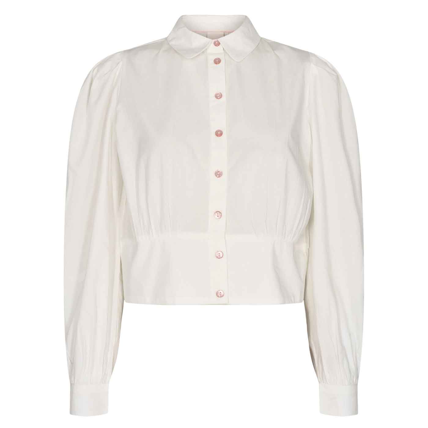 NÜMPH - SKJORTE - AUGUSTA  702543 - BRIGHT WHITE