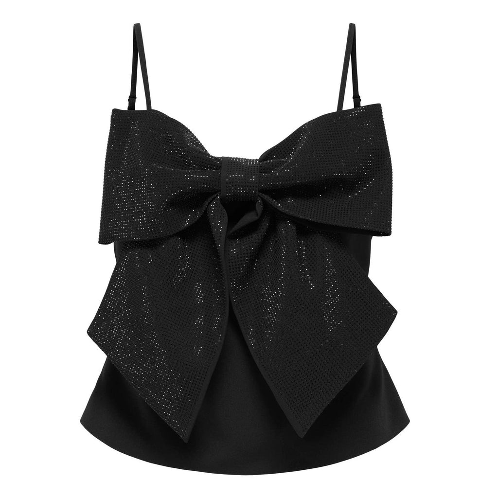ONLY - TOP - GINIE RHINESTONE BOW 15358578 - BLACK