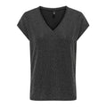 ONLY - TOP - CAROL 15360960 - BLACK/HARLEKIN GLITTER