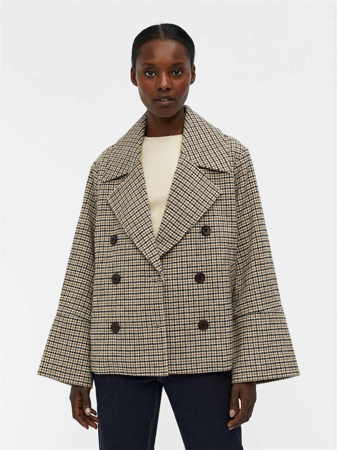 OBJECT  - JAKKE - KEILY SHORT - 23040644 - SEPIA CHECK