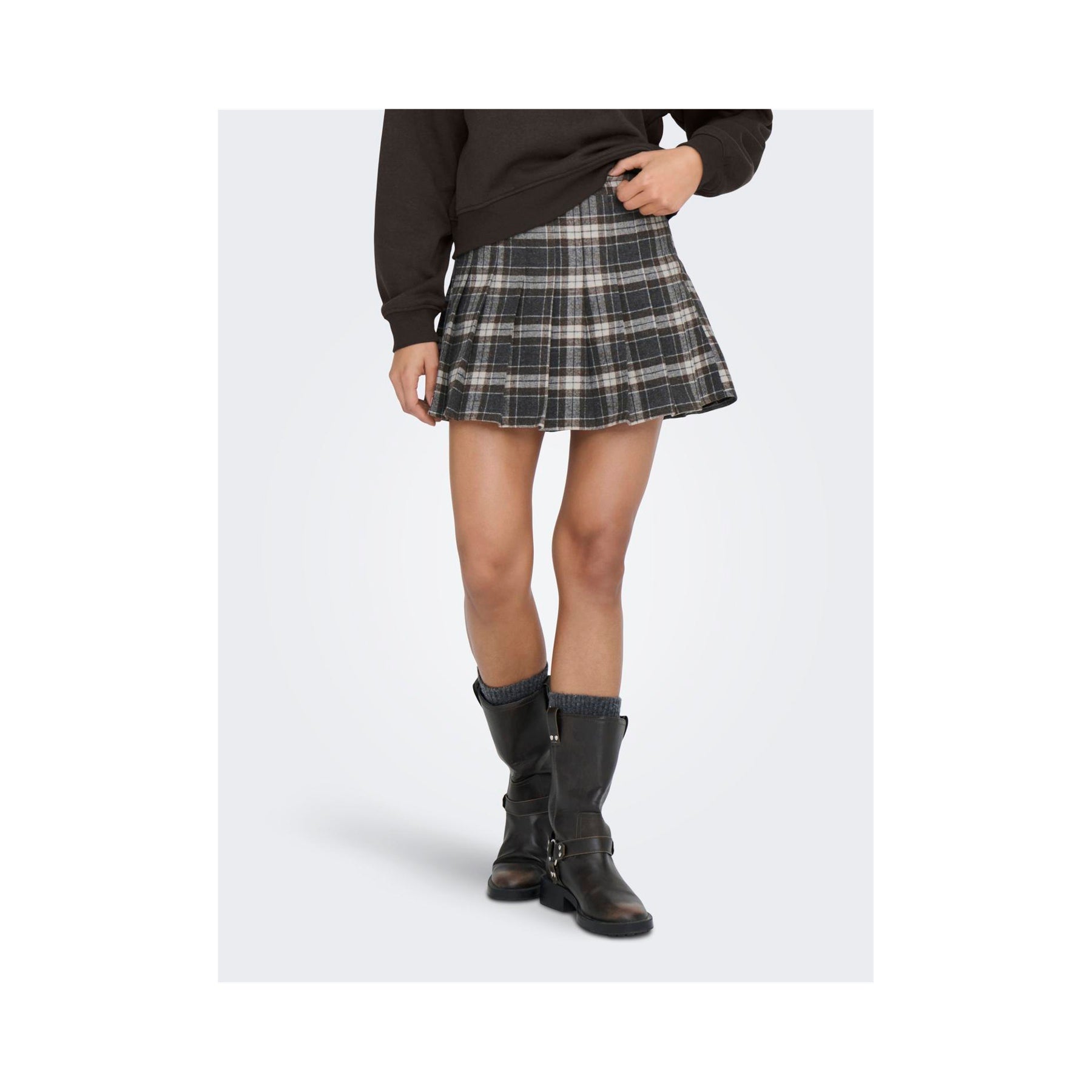 ONLY - NEDERDEL - CHELSEA CHECK 15328841 - BLACK/WHITE