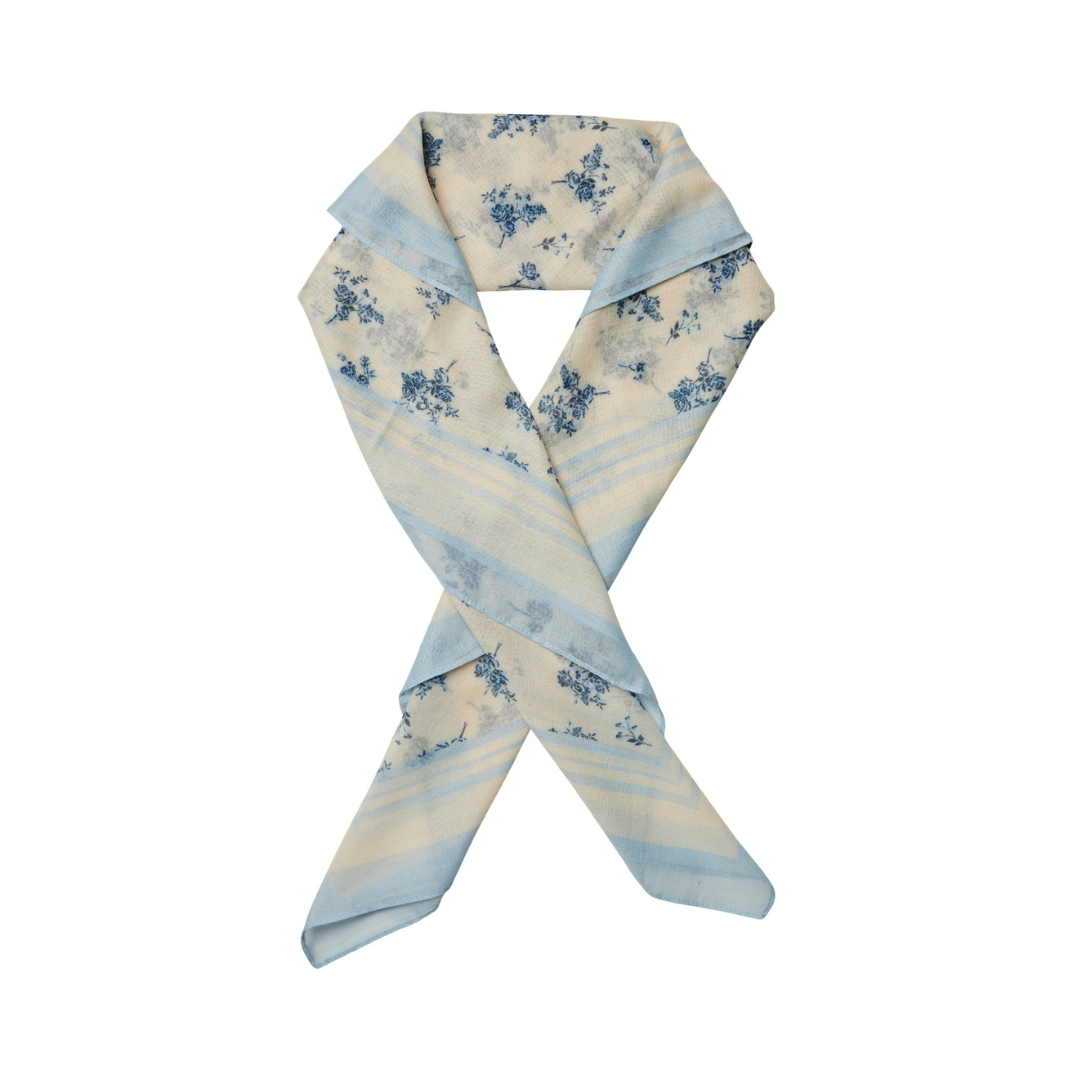 PIECES - TØRKLÆDE - MYA SQUARE -17148041 - BIRCH SMALL FLOWER