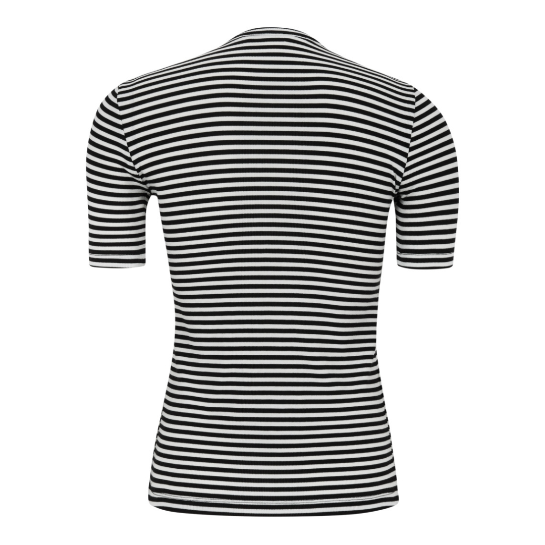SOFT REBELS - T-SHIRT - FENJA SR124-304 - SORT STRIB