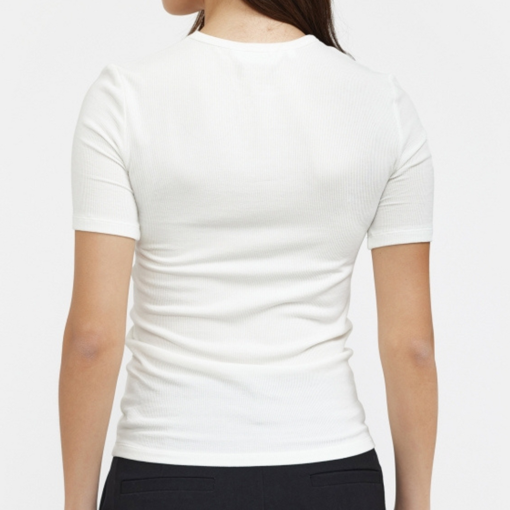 SOFT REBELS - T-SHIRT - FENJA SR423-302 - SNOW WHITE