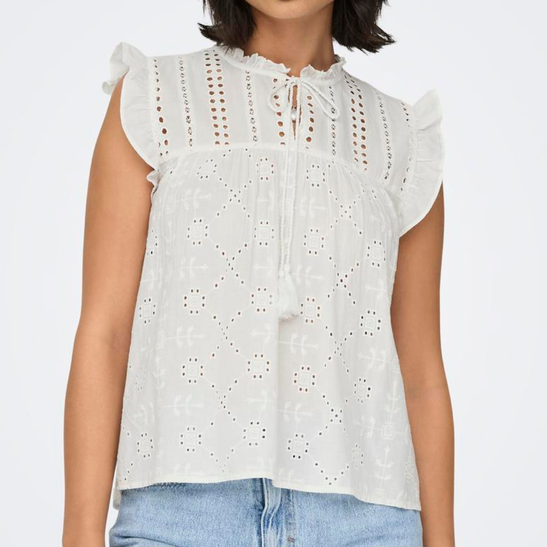 ONLY - TOP - REVA 15218460 - CLOUD DANCER