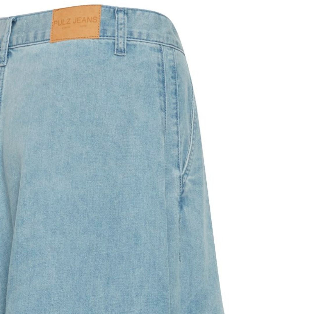 PULZ - NEDERDEL - JOSIE 50208122 - BLEACHED BLUE DENIM