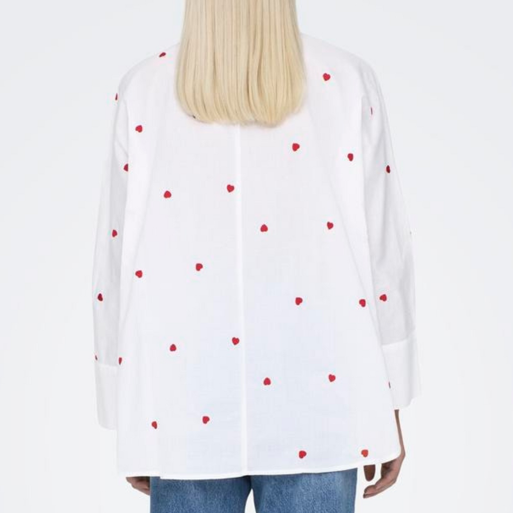 ONLY - SKJORTE - NEW LINA 15283743 - BRIGHT WHITE/HEART