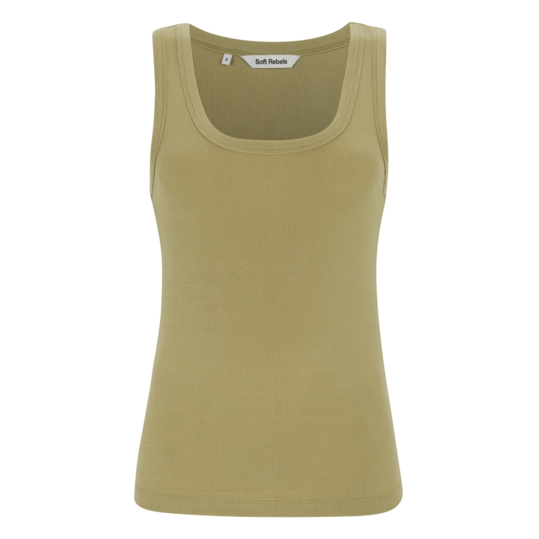 SOFT REBELS - TOP - FENJA SR324-302 - OLIVE GRAY