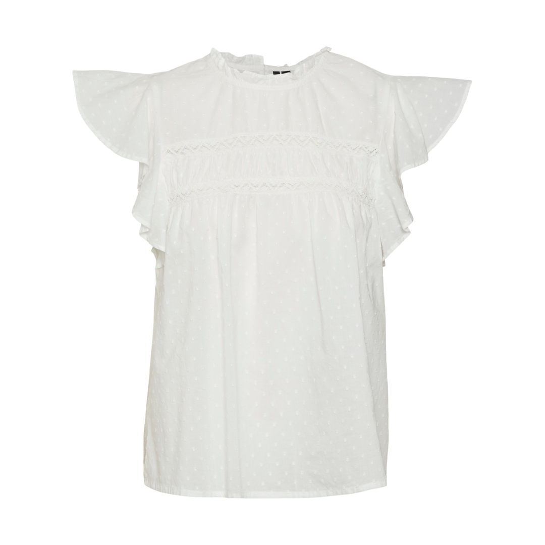 VERO MODA - TOP - TRINE 10301205 - SNOW WHITE