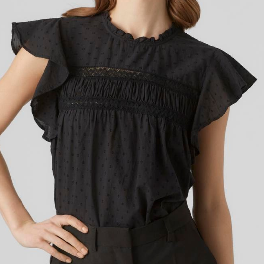 VERO MODA - TOP - TRINE 10301205 - SORT